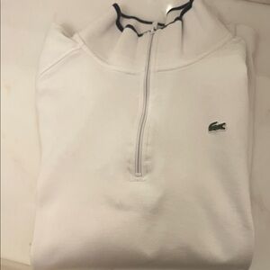Lacoste Classic White Quarter-Zip Sweatshirt